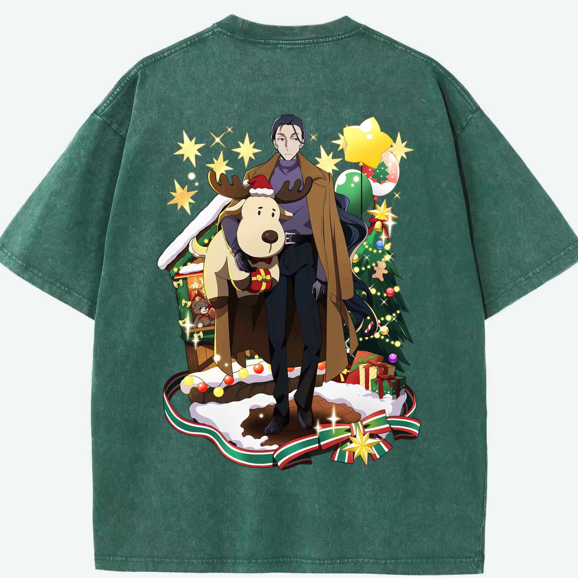（画像用） 文豪ストレイドッグス Bungo Stray Dogs 綿100% ヴィンテージ風 半袖Tシャツ（背面プリント）